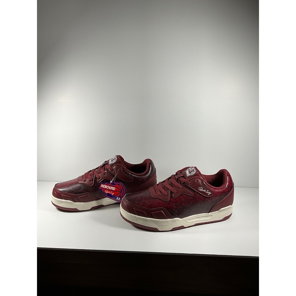 Patrick Ewing Rebound Mens Burgundy Snakeskin Low Top Sneakers 8.5 1RMSN06-117